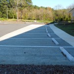 water-permeable parking area