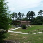 picnic shelter and restrooms