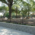 retaining wall, playground